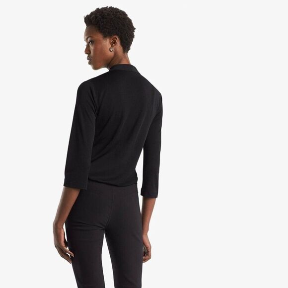 M.M. LAFLEUR Black Denevue Surplice Top Medium - Picture 9 of 9